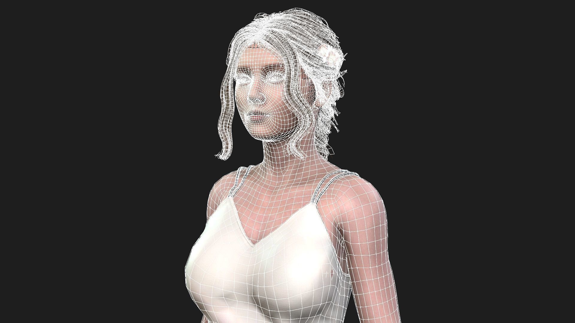 Realistic 3D Model of a Girl 3D model_20