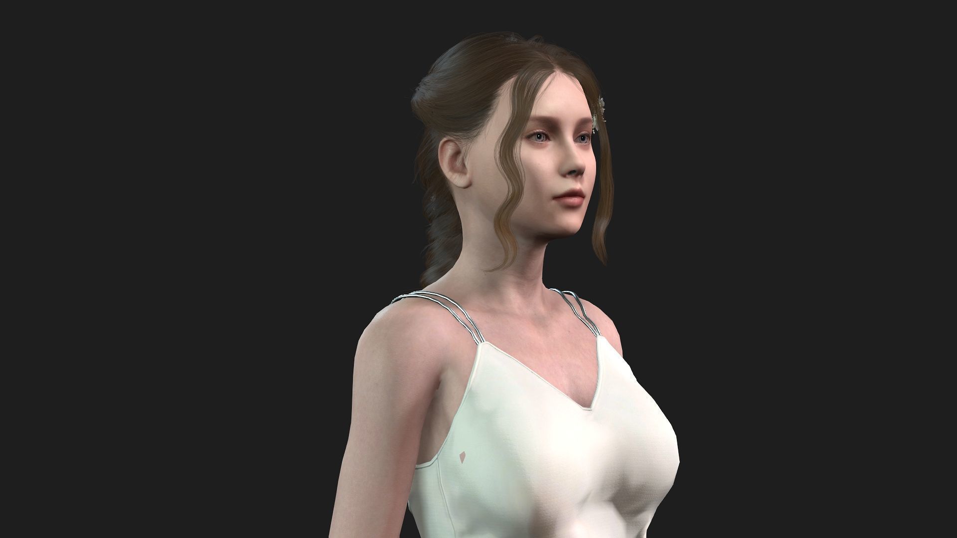 Realistic 3D Model of a Girl 3D model_7