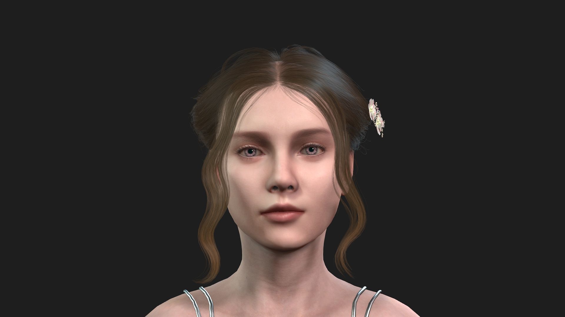 Realistic 3D Model of a Girl 3D model_1