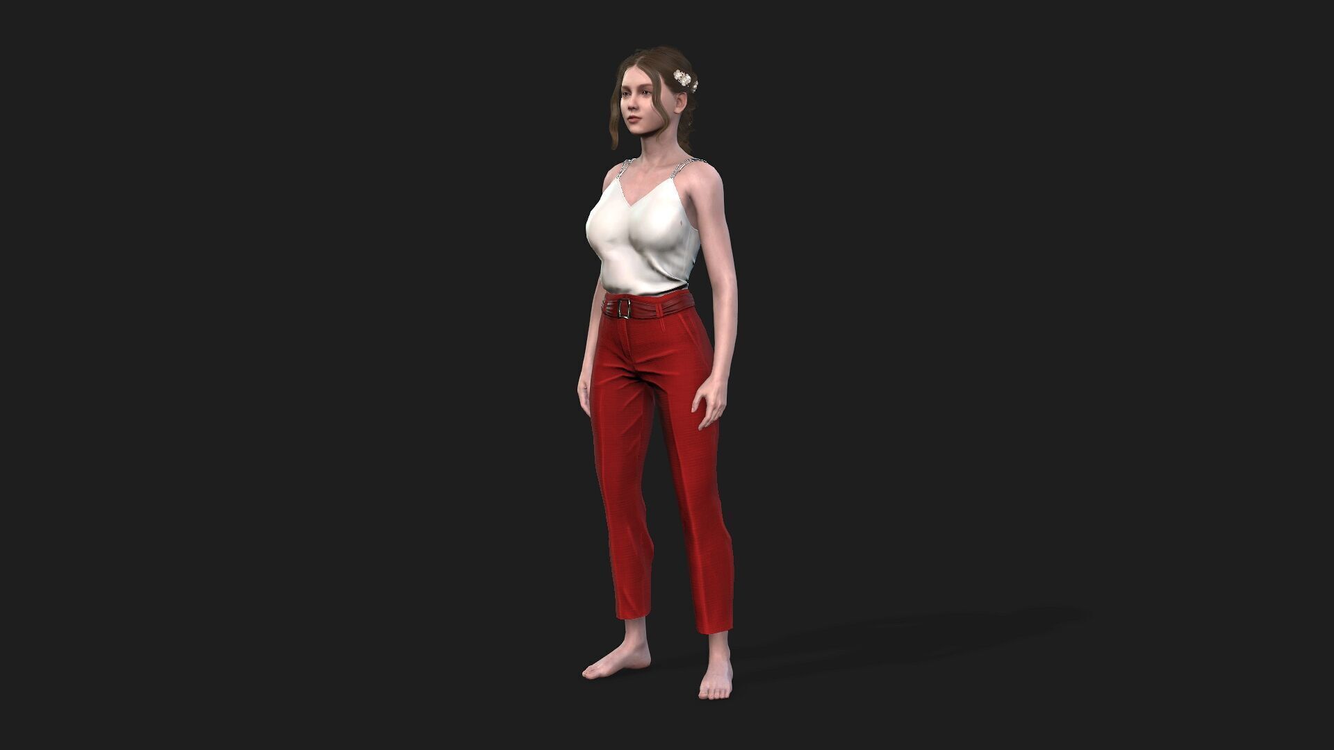 Realistic 3D Model of a Girl 3D model_9