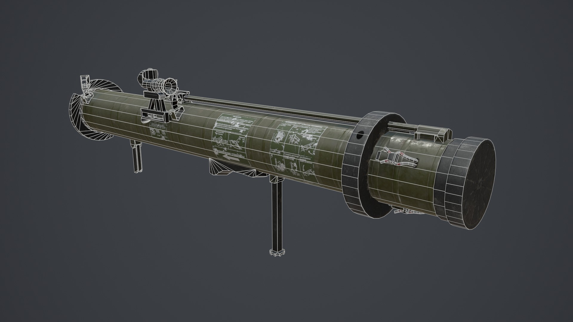RPG-28 klyukva Low-poly 3D model_6