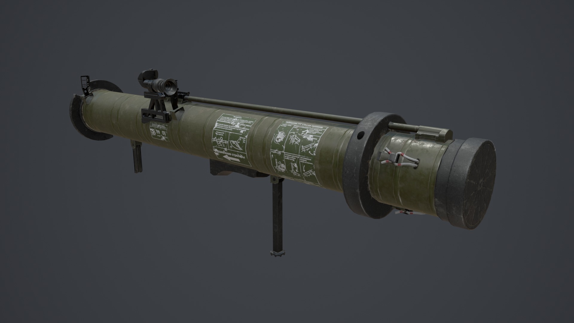 RPG-28 klyukva Low-poly 3D model_1