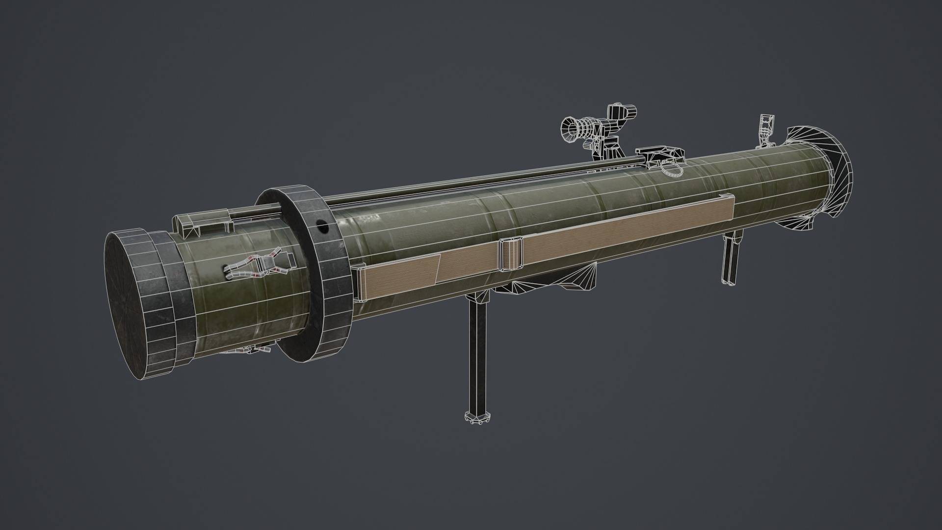 RPG-28 klyukva Low-poly 3D model_8