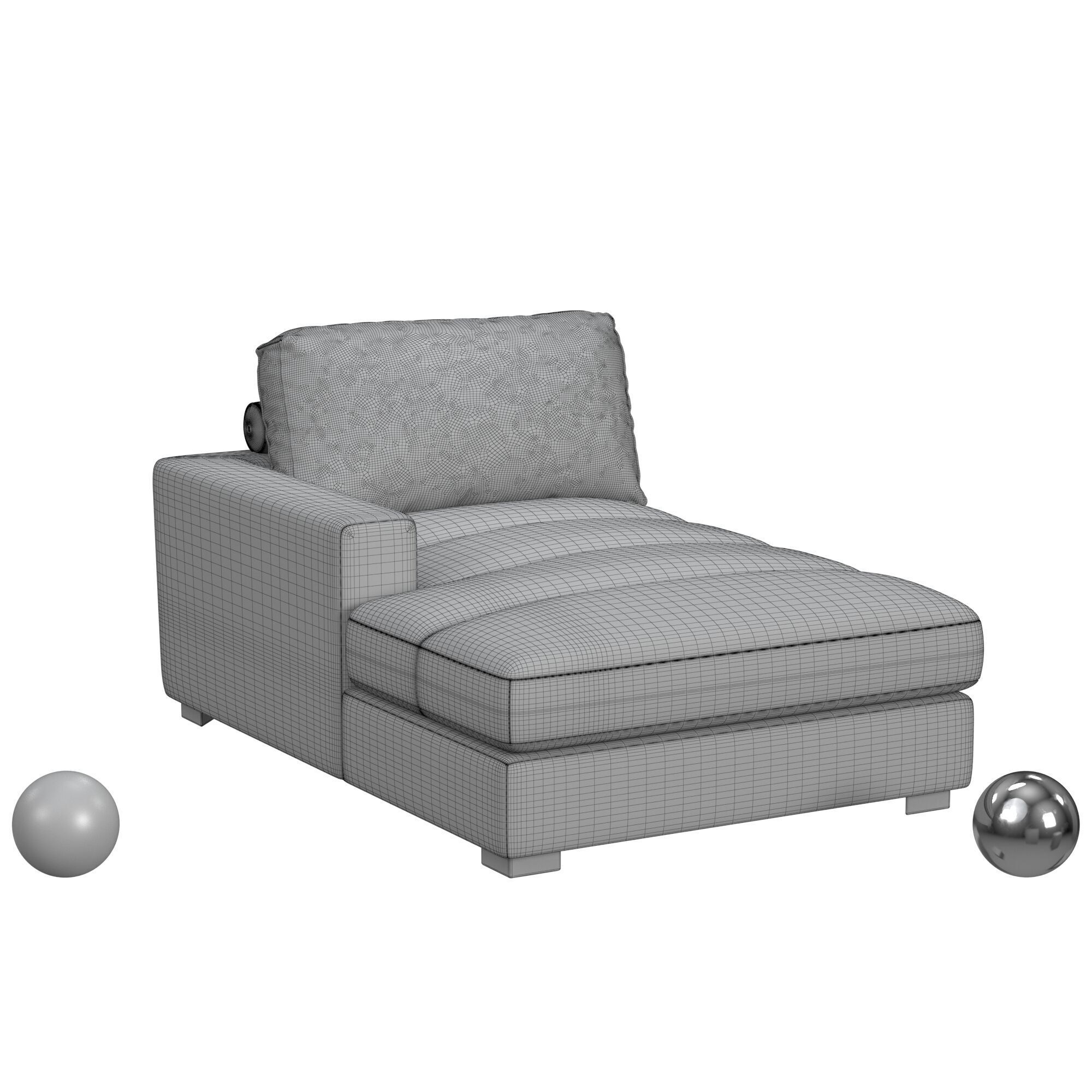 Arizona Modular LHF Chaise In Steno Beige 3D model_3