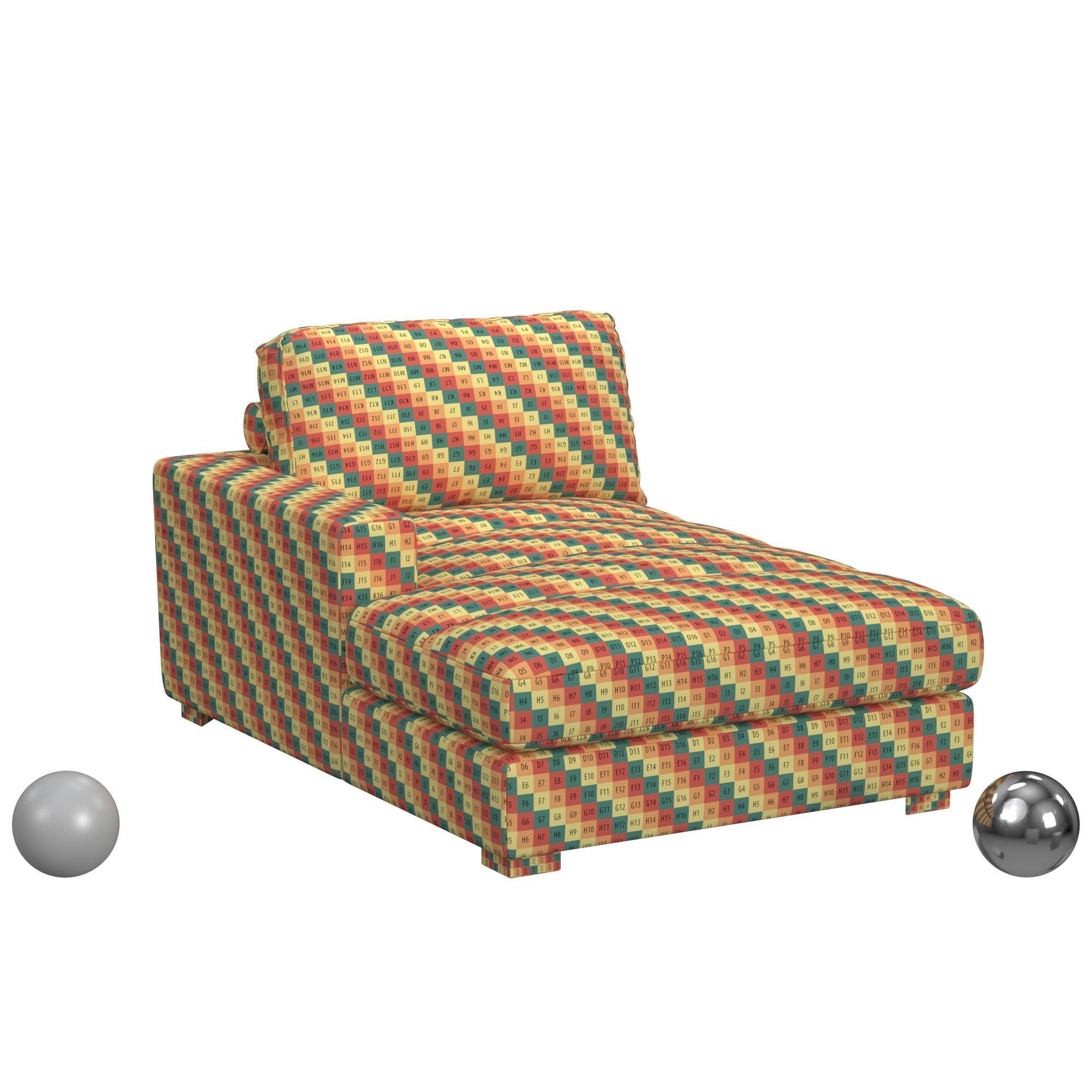 Arizona Modular LHF Chaise In Steno Beige 3D model_2