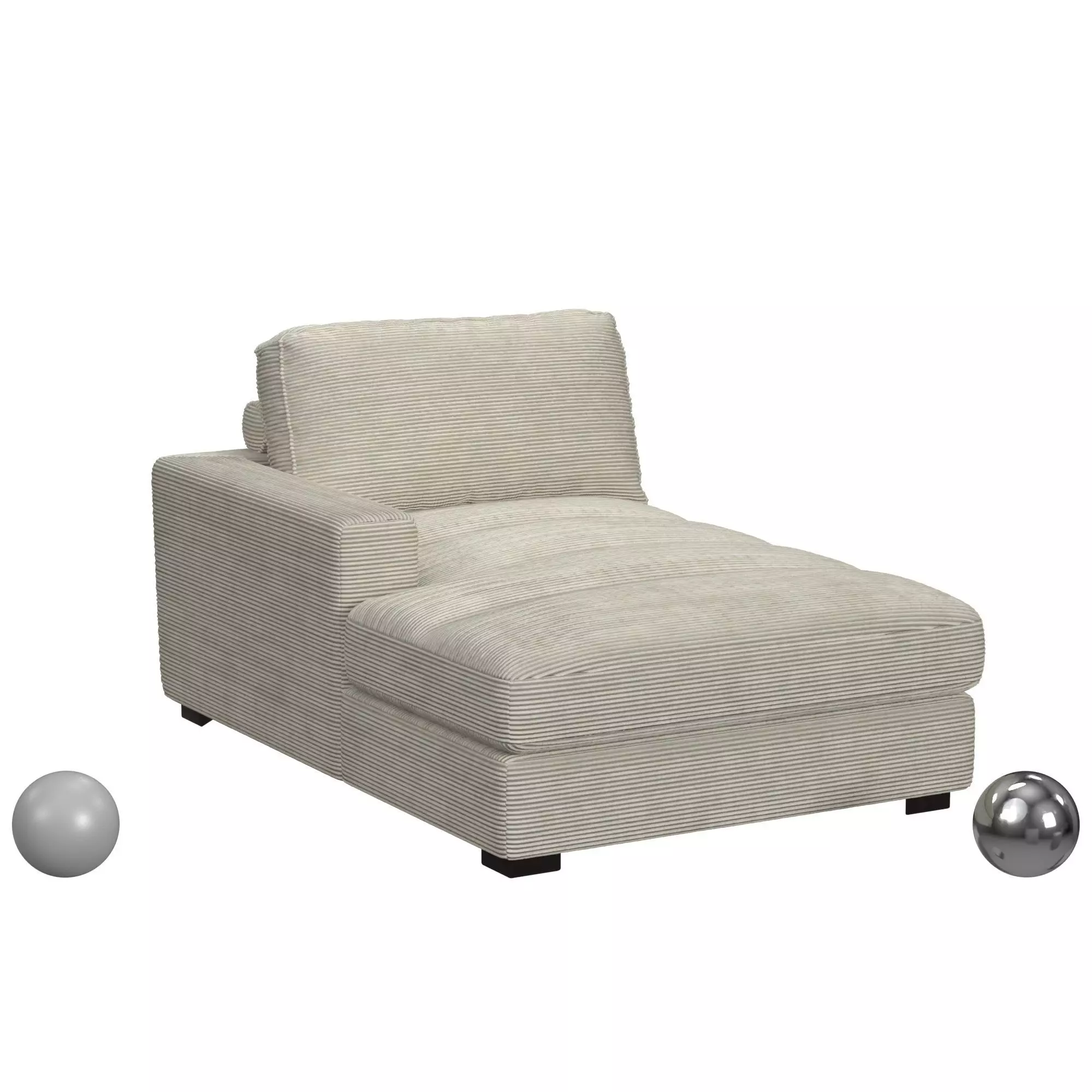 Arizona Modular LHF Chaise In Steno Beige 3D model_0
