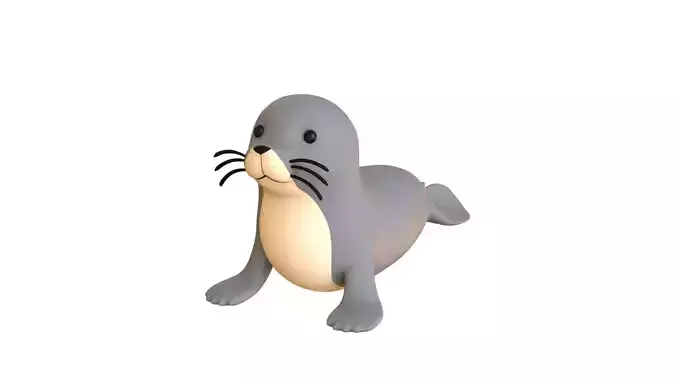 Cartoon Sea Lion 3D model