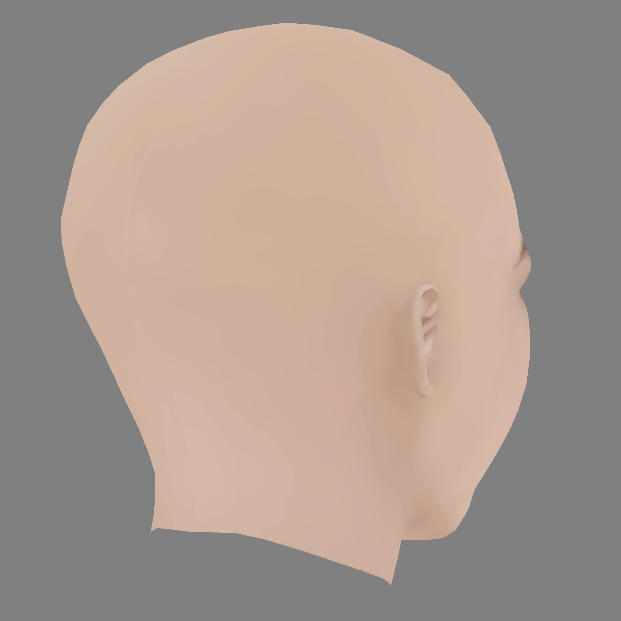 Pretty Child Head 02 - No Hair - Low poly head for game Low-poly 3D model_5