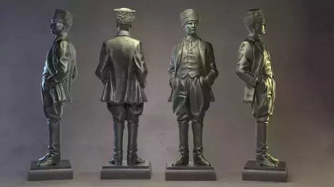 Gazi Mustafa Kemal Ataturk Statue 3D print model