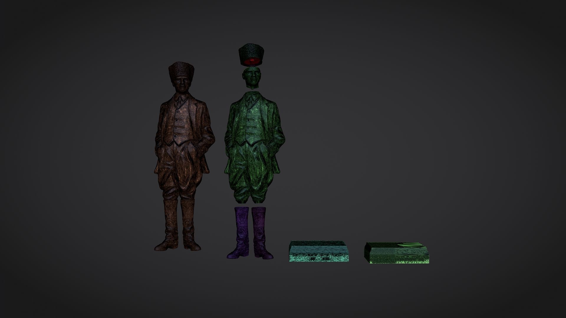 Gazi Mustafa Kemal Ataturk Statue 3D print model_16