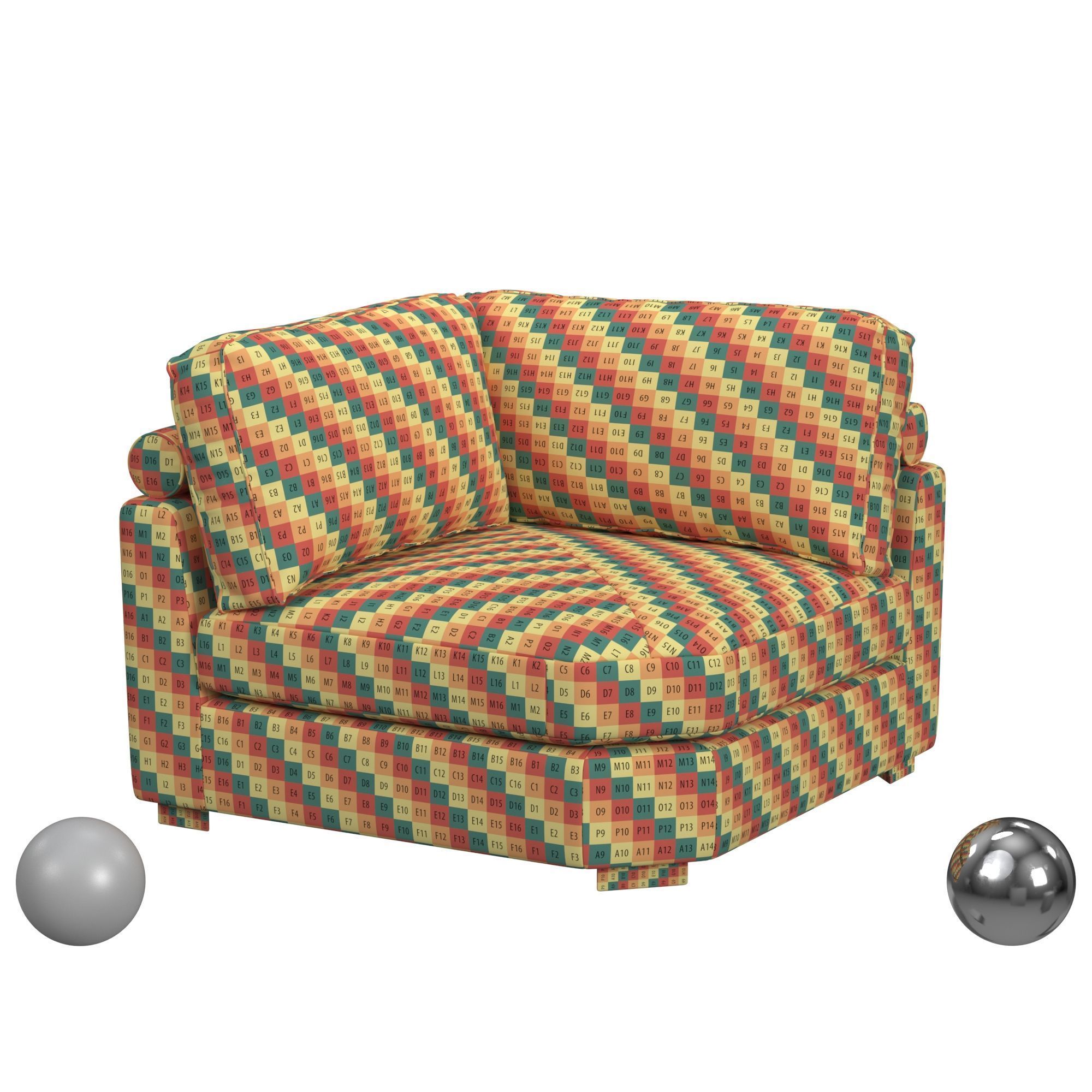 Arizona Modular Wedge In Steno Beige 3D model_2