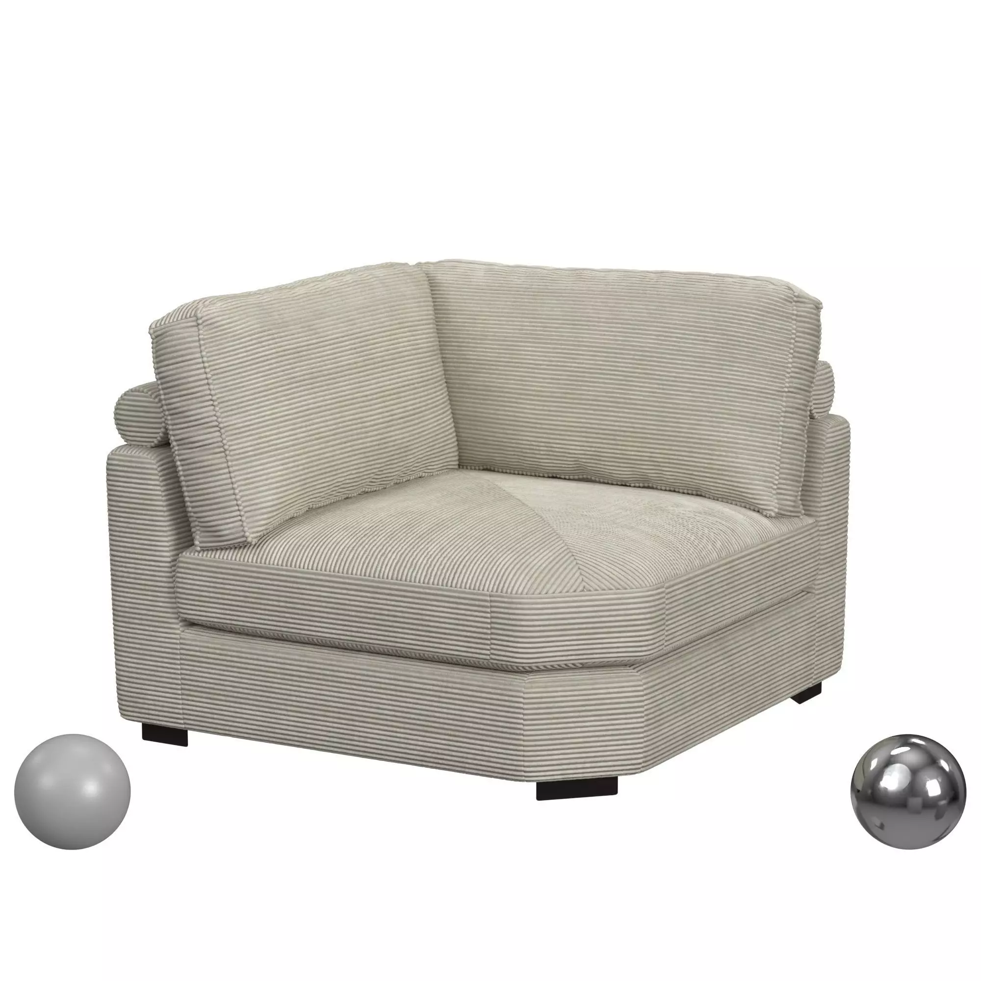 Arizona Modular Wedge In Steno Beige 3D model_0