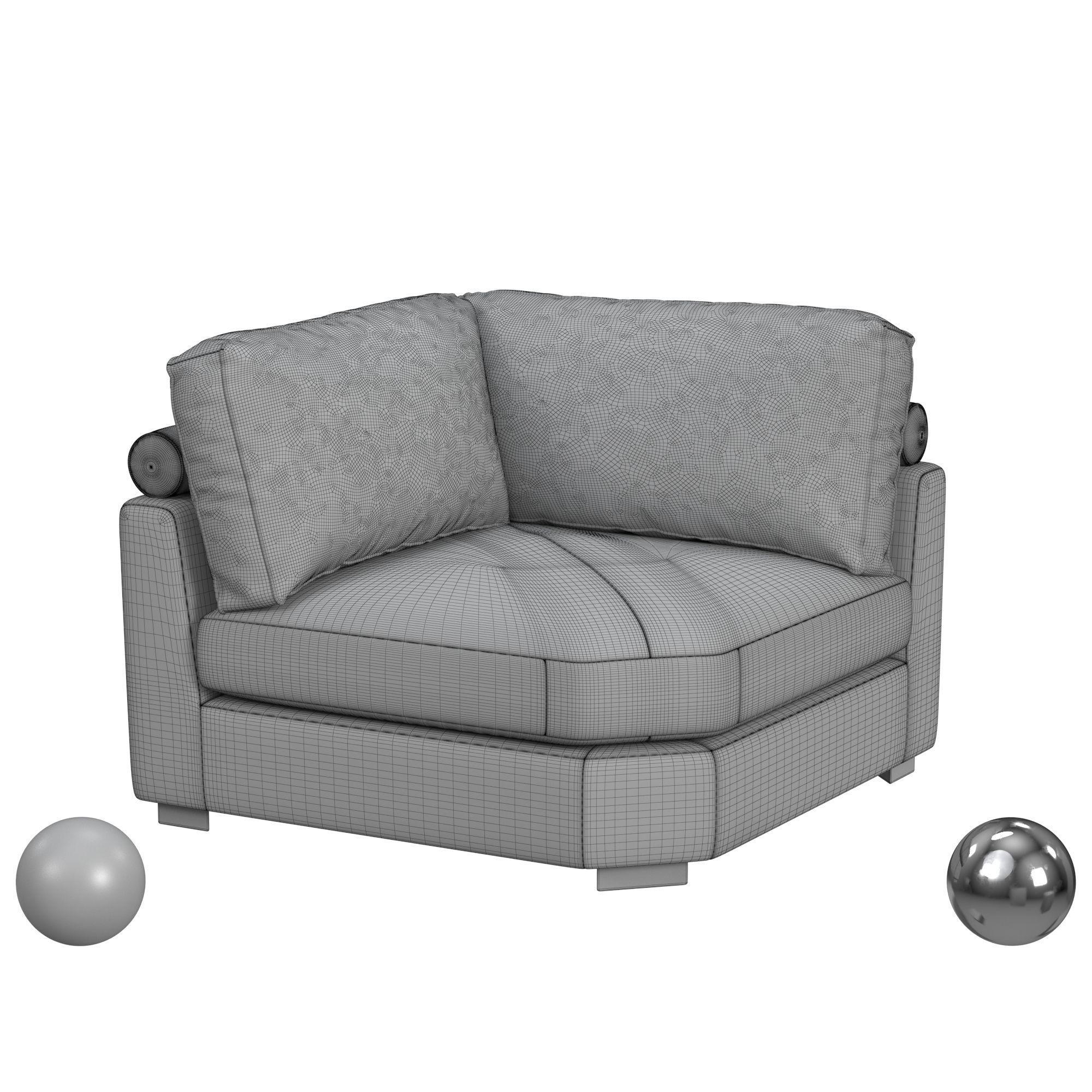 Arizona Modular Wedge In Steno Beige 3D model_3