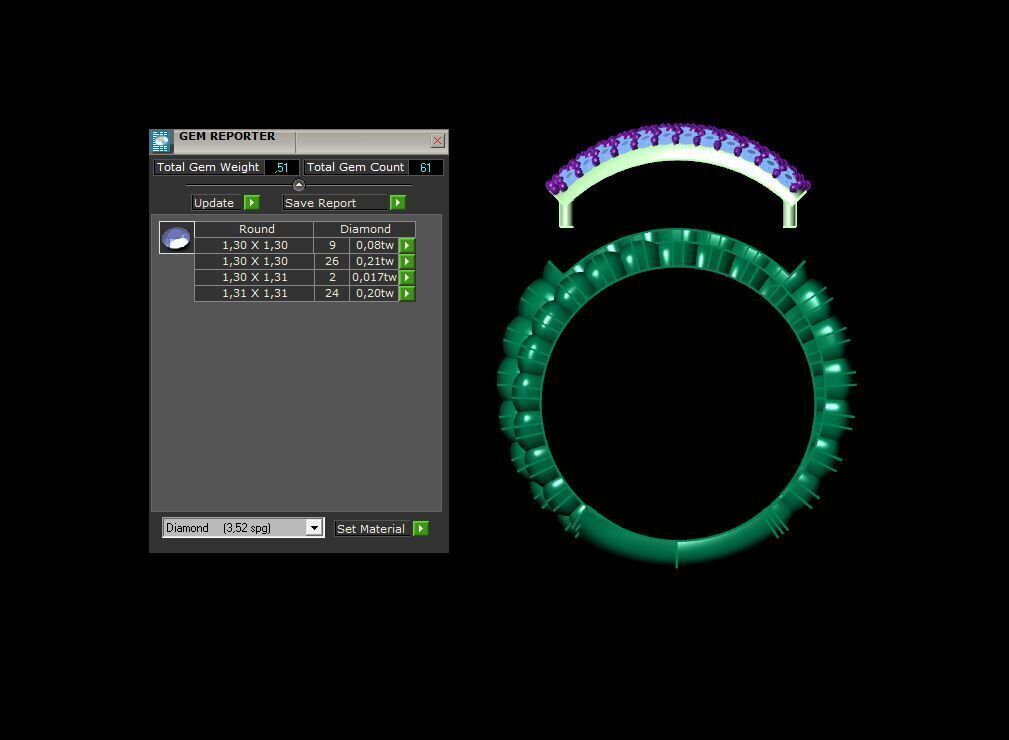 double color gold ring 3D print model_1