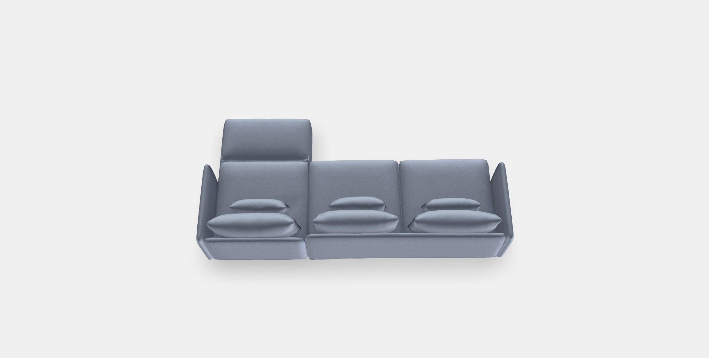 SODERHAMN 4-seat sofa with chaise longue 3 3D model_2