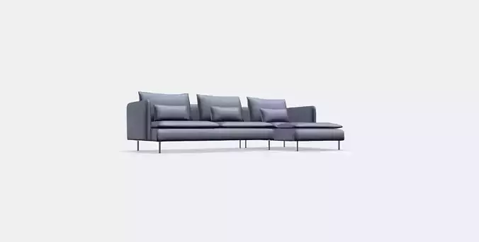 SODERHAMN 4-seat sofa with chaise longue 3