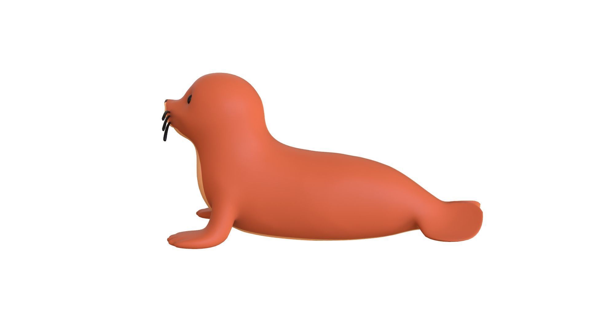 Cartoon Walrus 3D model_11