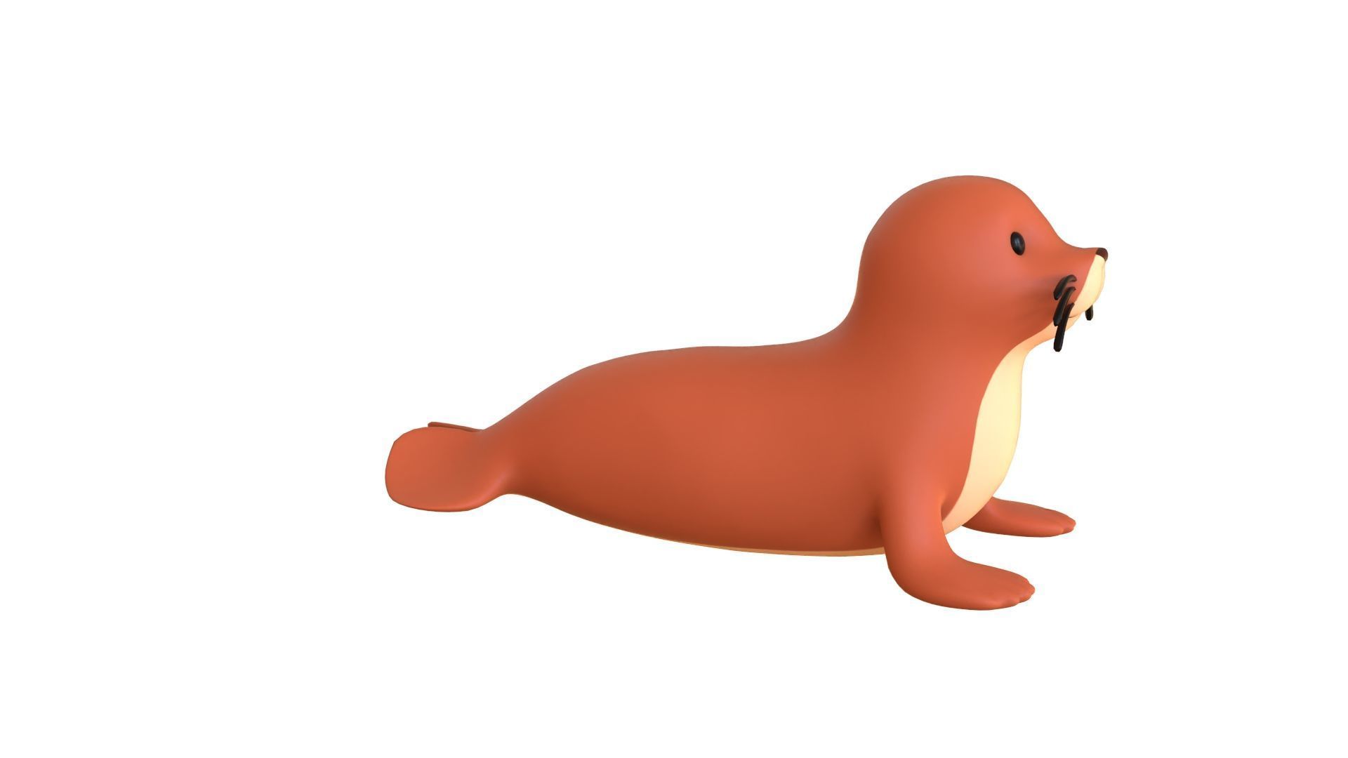 Cartoon Walrus 3D model_14