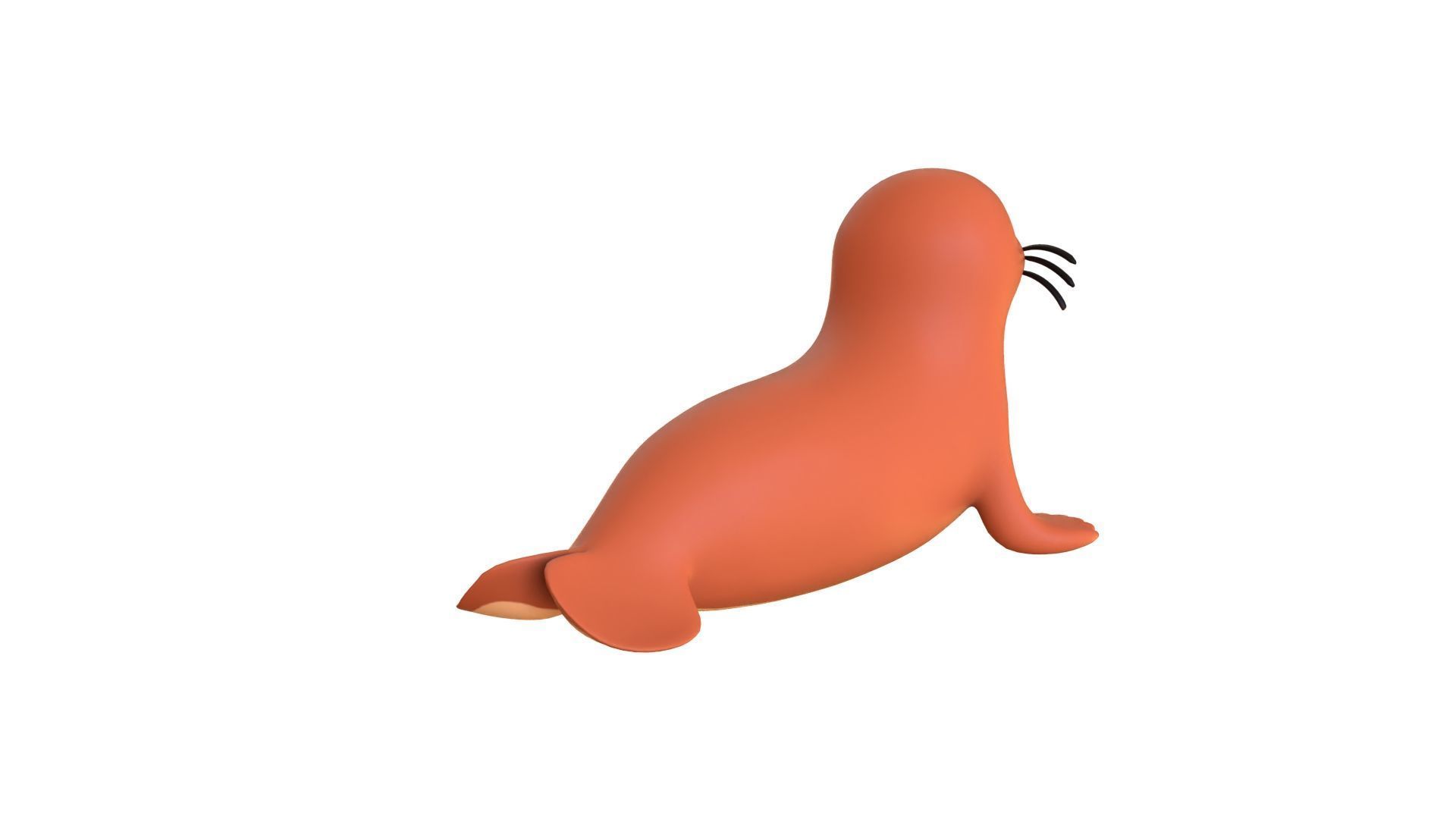 Cartoon Walrus 3D model_15