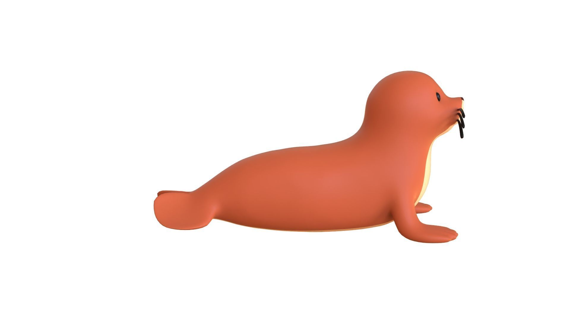 Cartoon Walrus 3D model_17