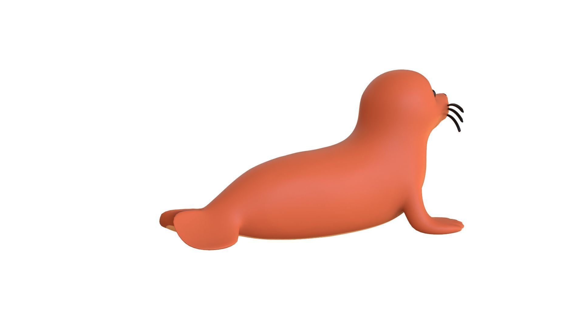 Cartoon Walrus 3D model_16