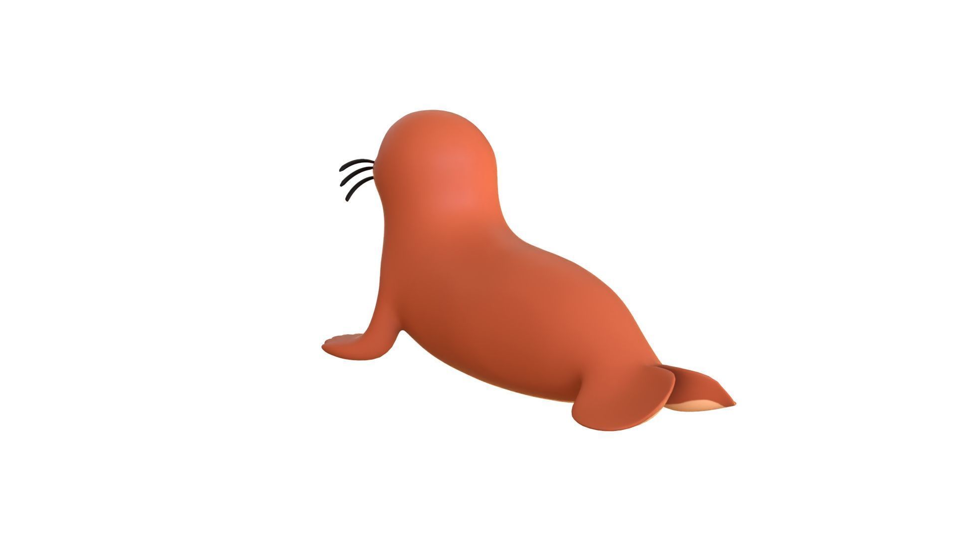 Cartoon Walrus 3D model_9