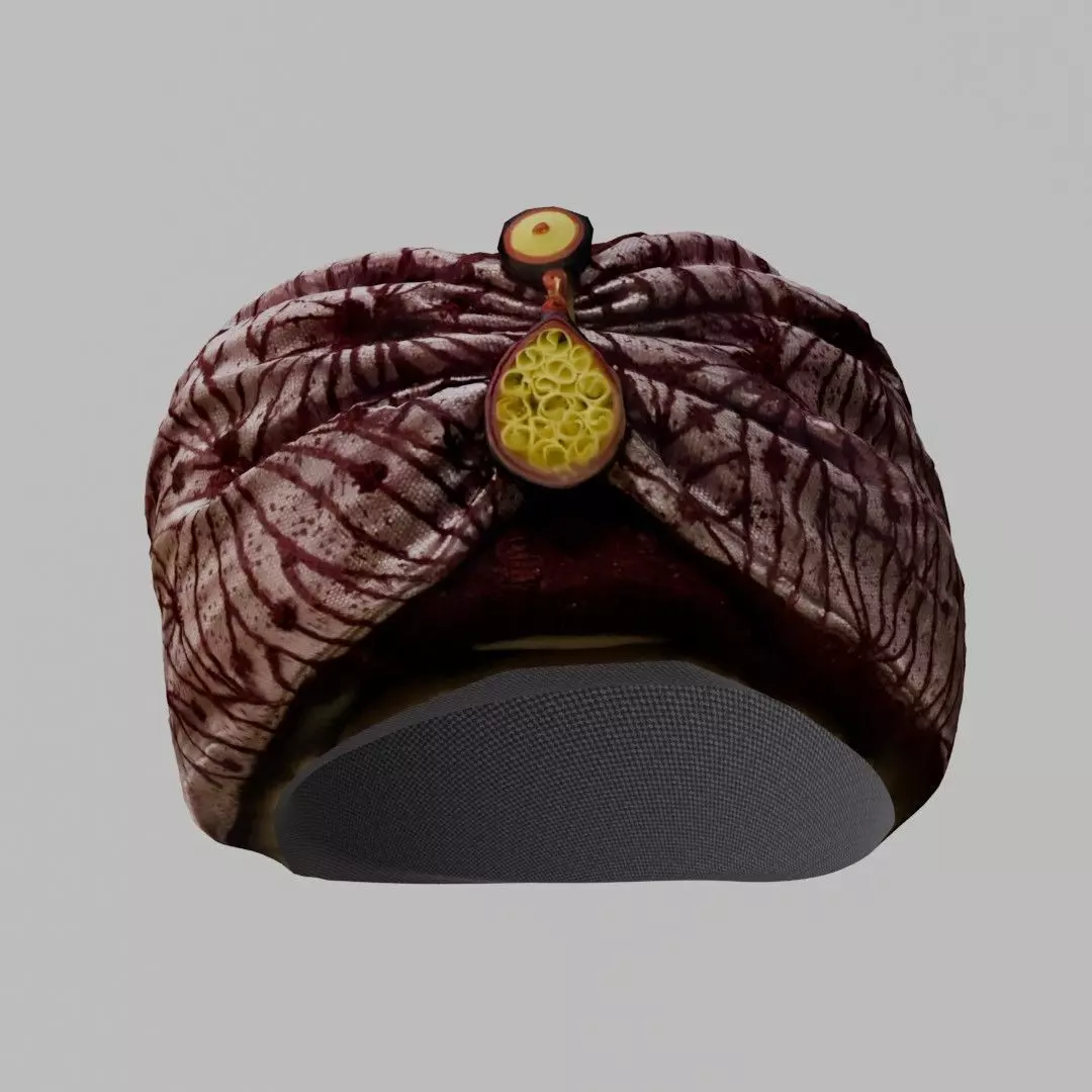 Turban 1717 Amamah 3D Scanned Model Low-poly 3D model_0