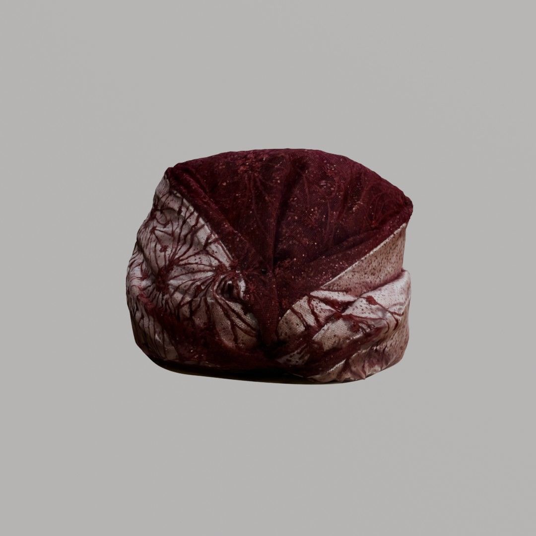 Turban 1717 Amamah 3D Scanned Model Low-poly 3D model_11