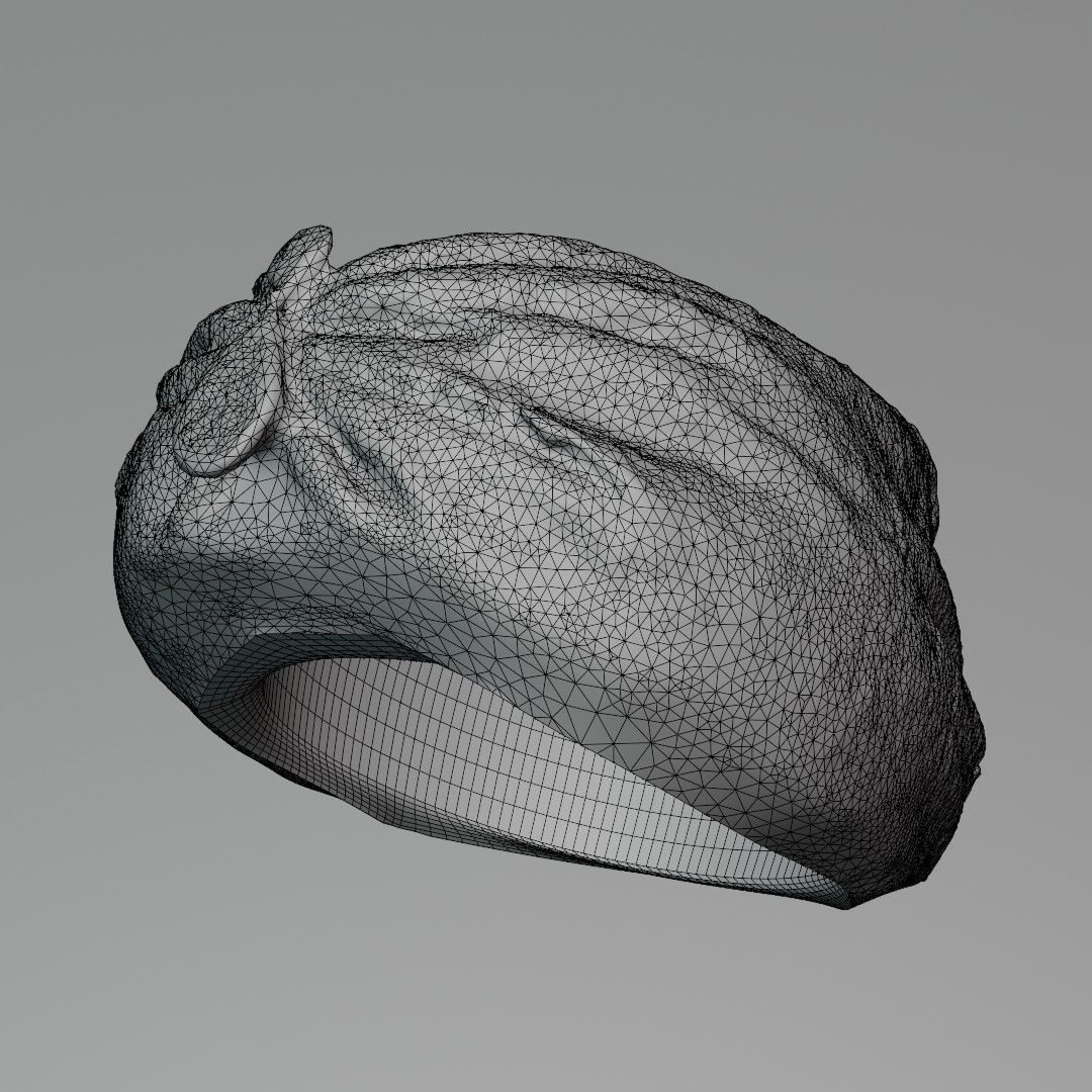 Turban 1717 Amamah 3D Scanned Model Low-poly 3D model_6