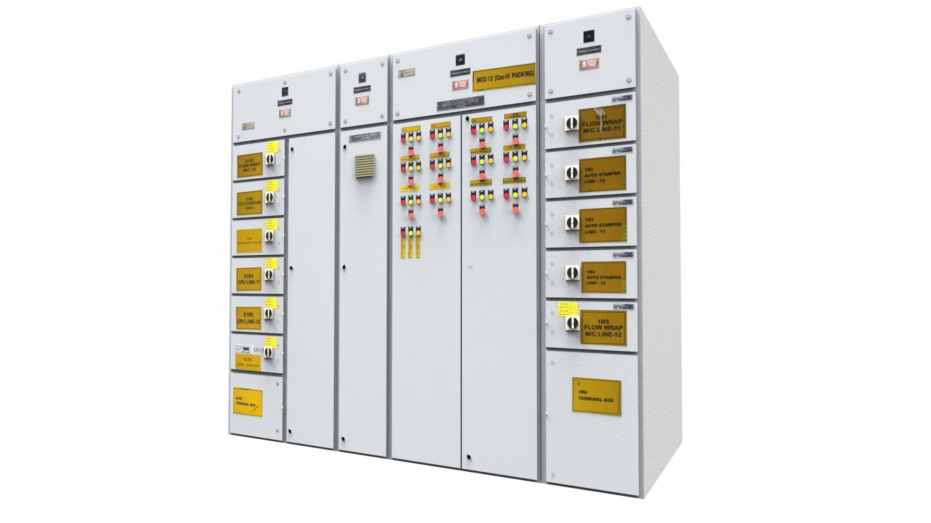 Electrical Panel Low Poly Low-poly 3D model_3