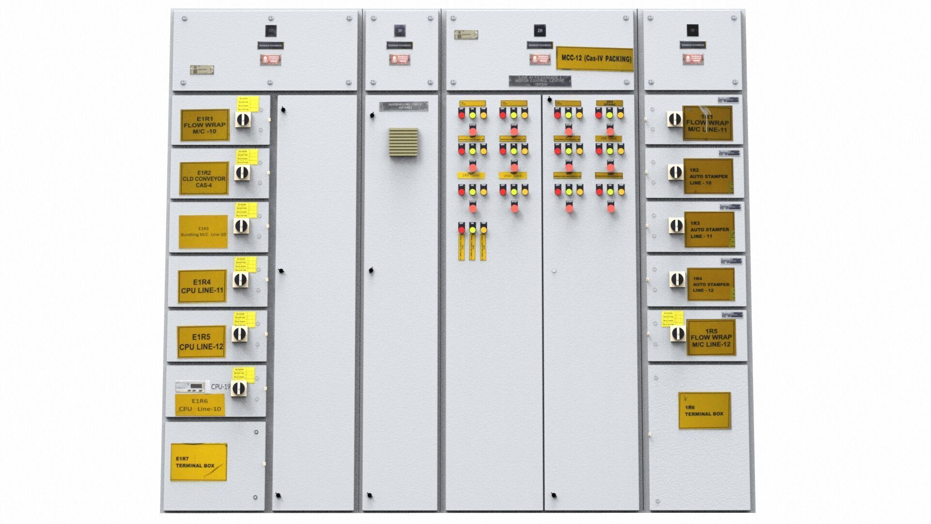 Electrical Panel Low Poly Low-poly 3D model_5