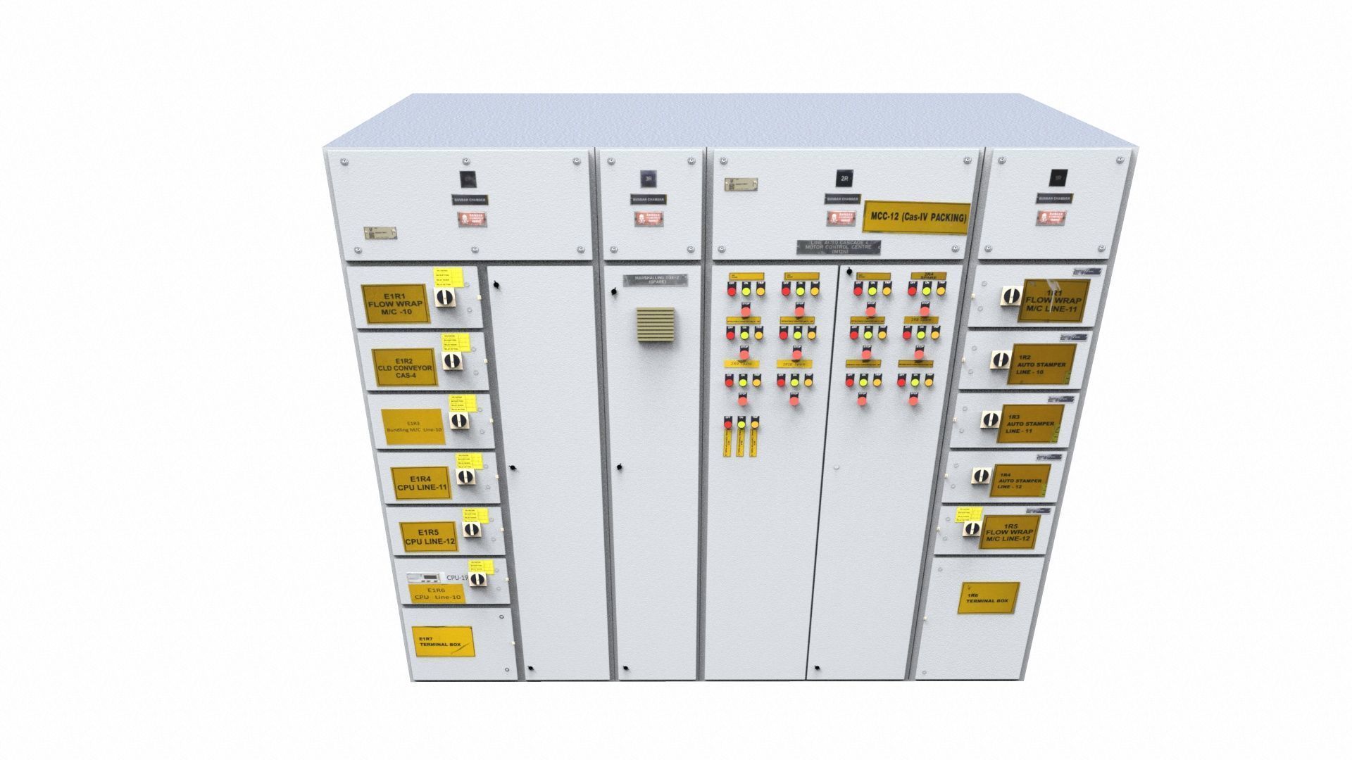 Electrical Panel Low Poly Low-poly 3D model_12