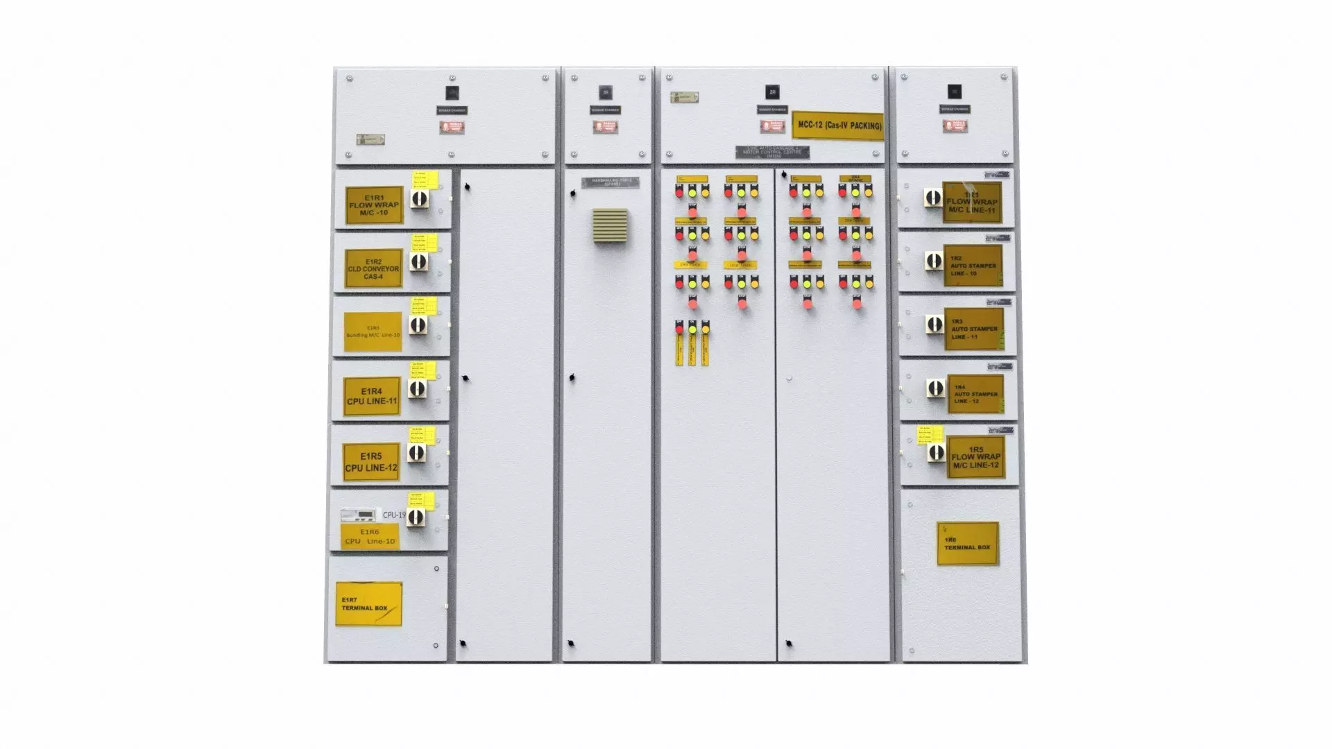 Electrical Panel Low Poly Low-poly 3D model_0