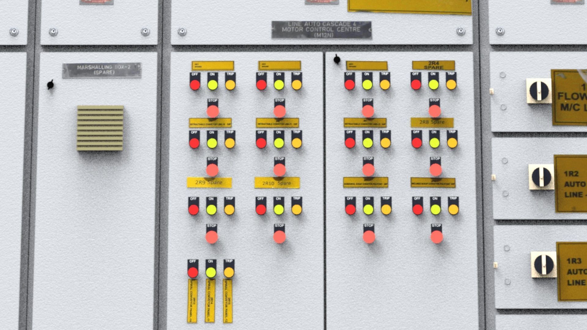 Electrical Panel Low Poly Low-poly 3D model_6
