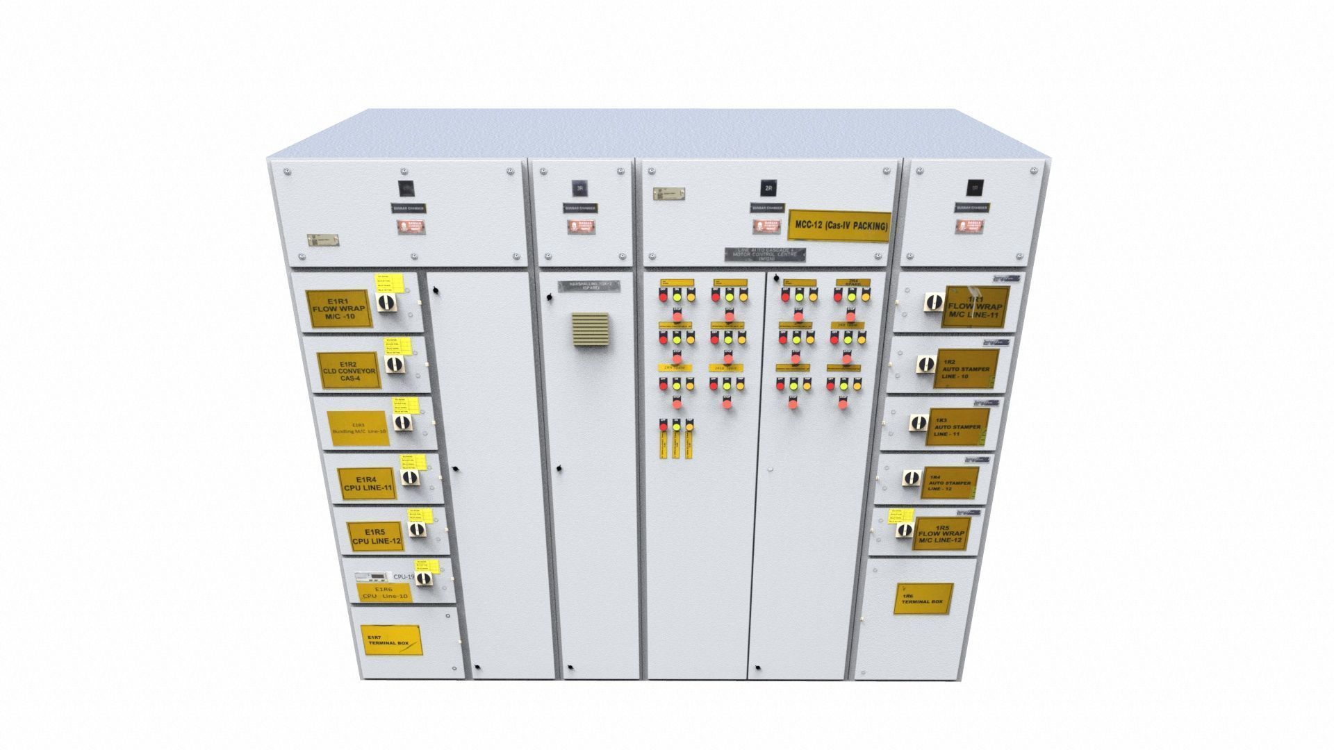 Electrical Panel Low Poly Low-poly 3D model_4