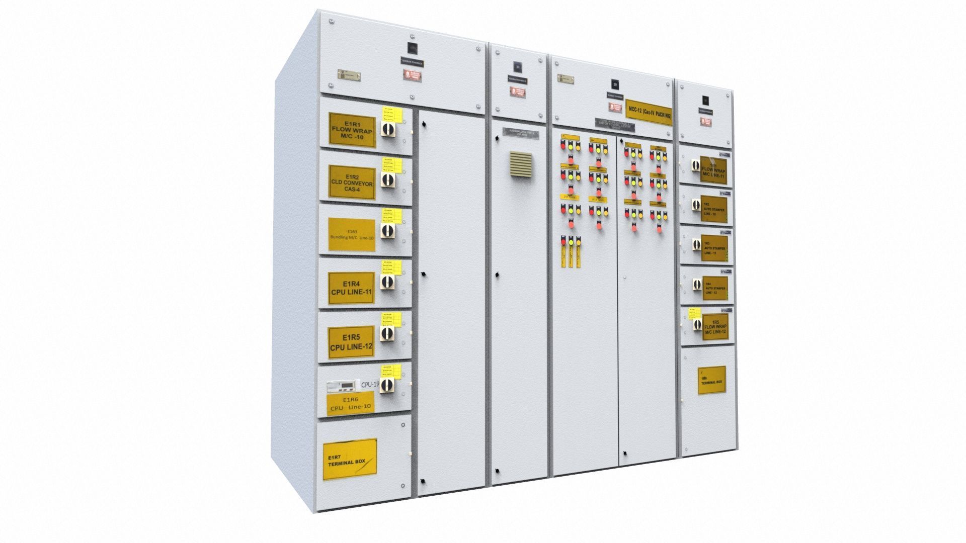 Electrical Panel Low Poly Low-poly 3D model_2