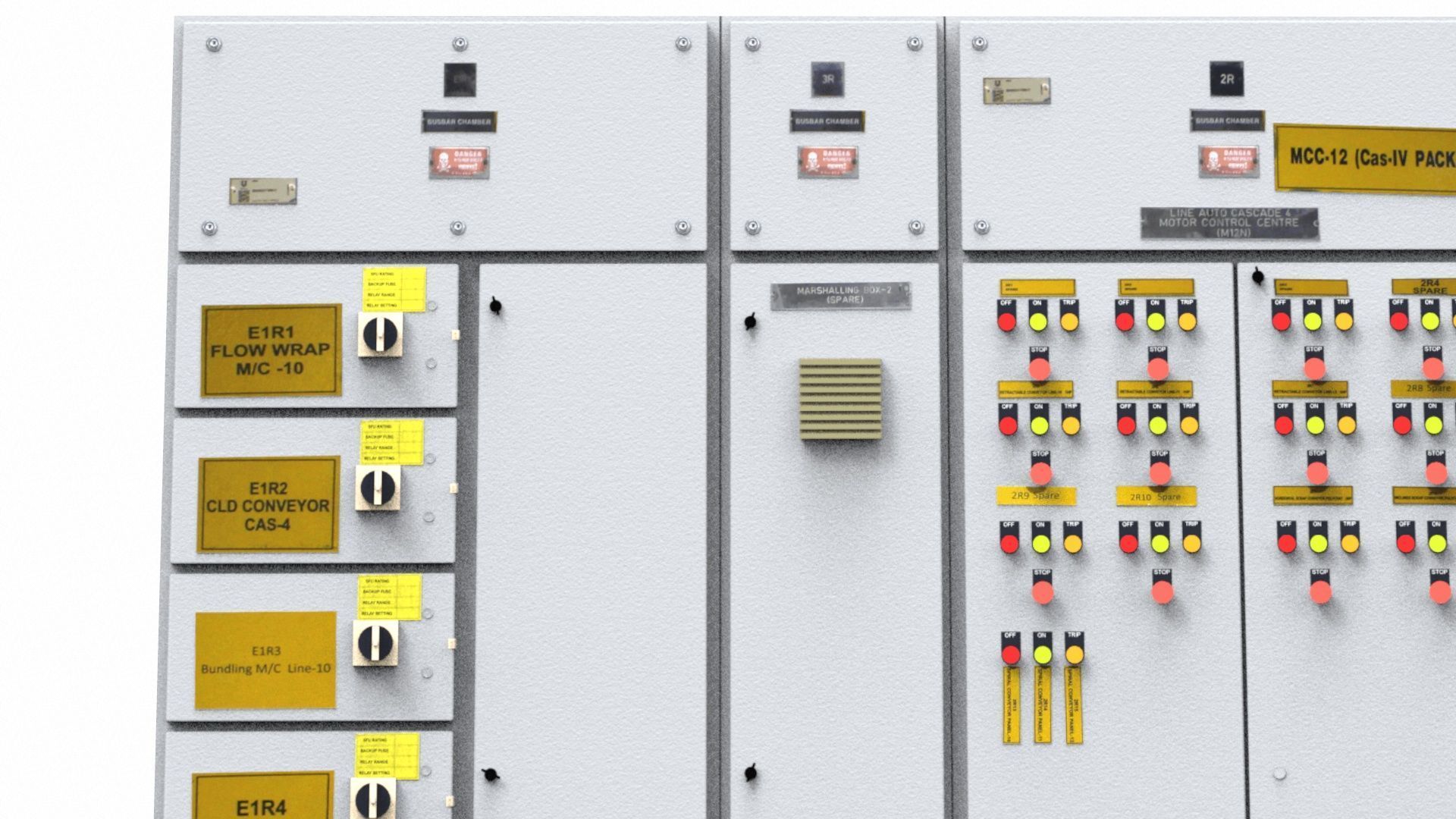Electrical Panel Low Poly Low-poly 3D model_10
