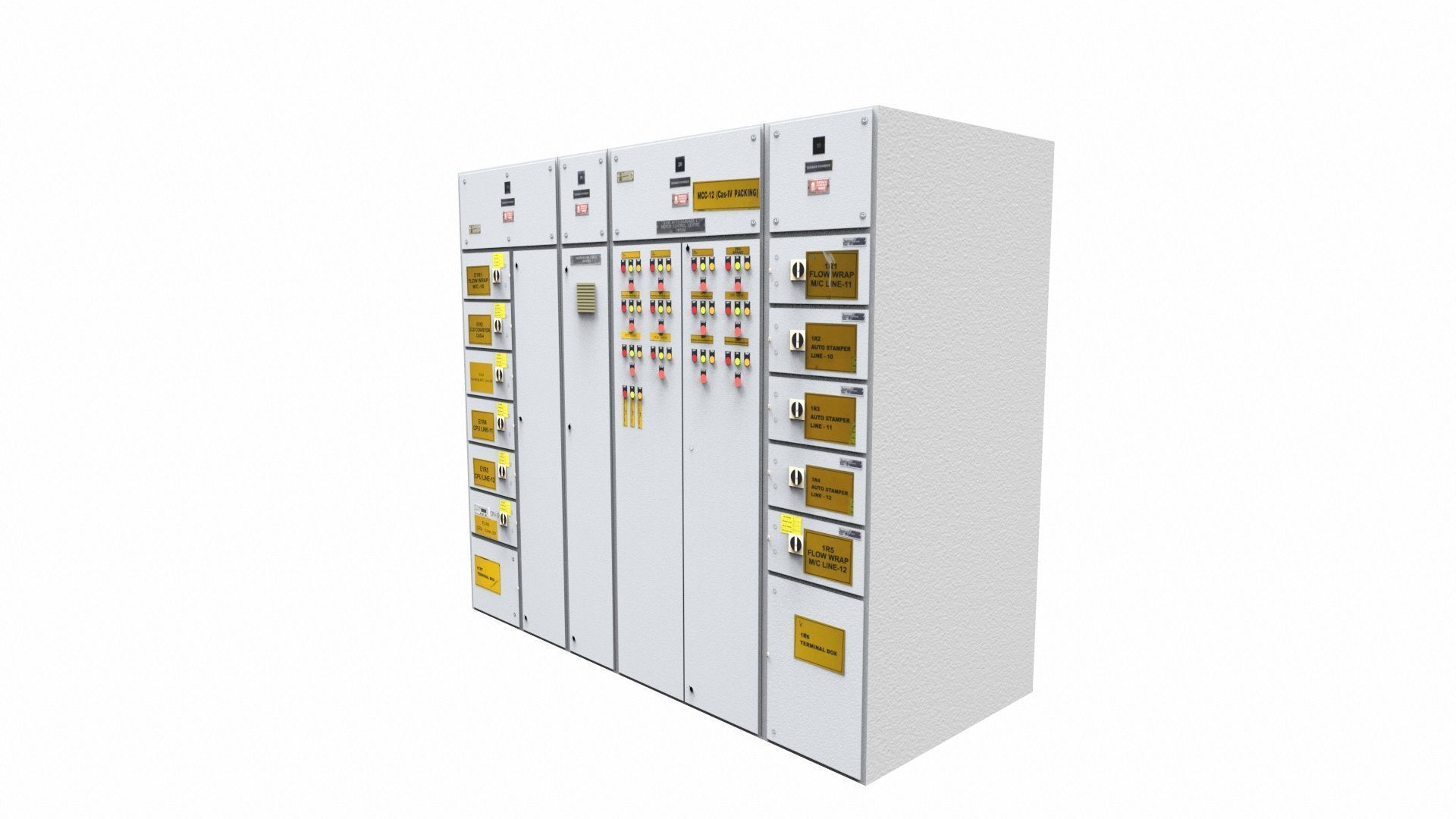 Electrical Panel Low Poly Low-poly 3D model_13