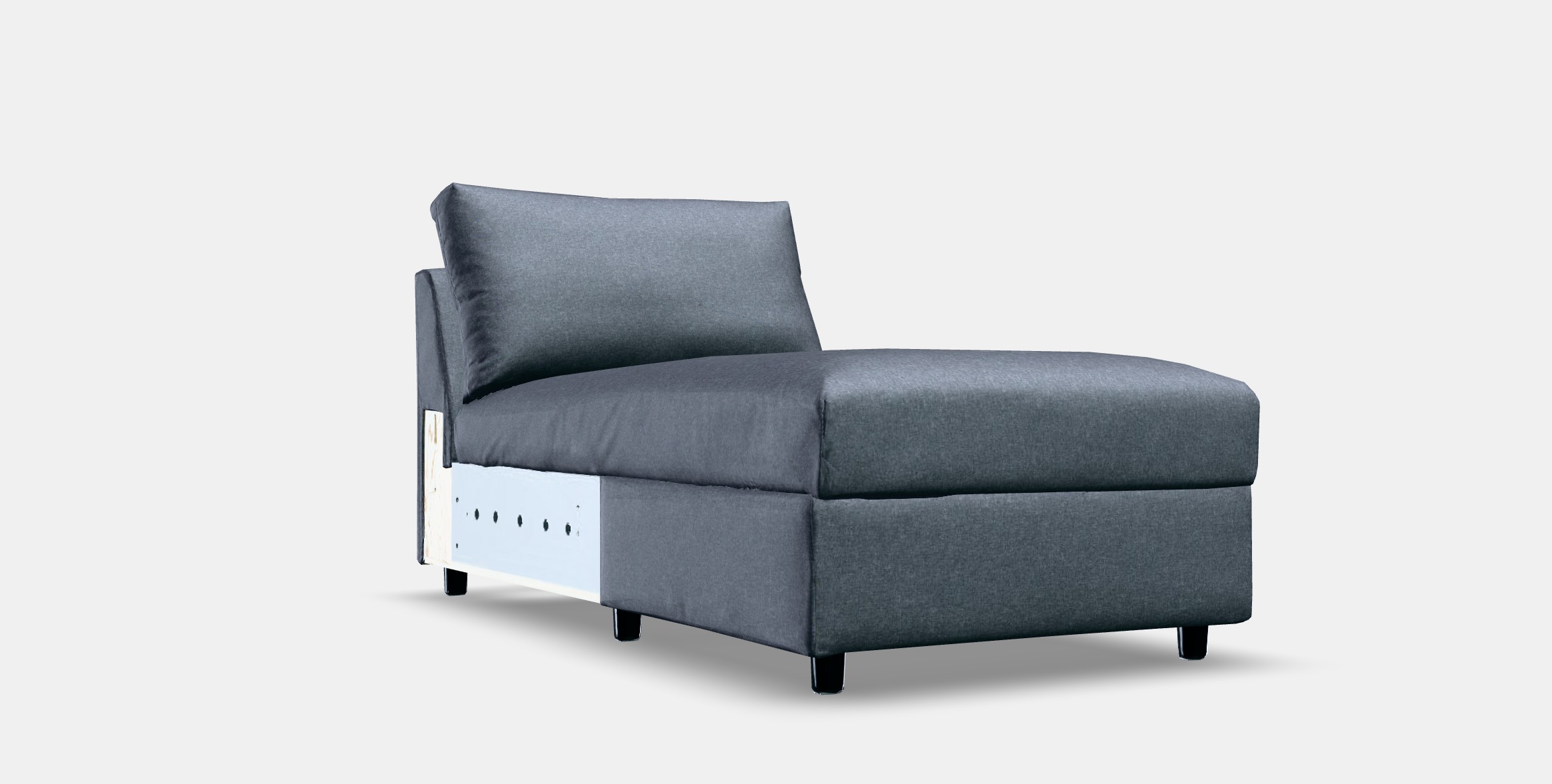 VIMLE Cover for chaise longue section 2 Low-poly 3D model_9