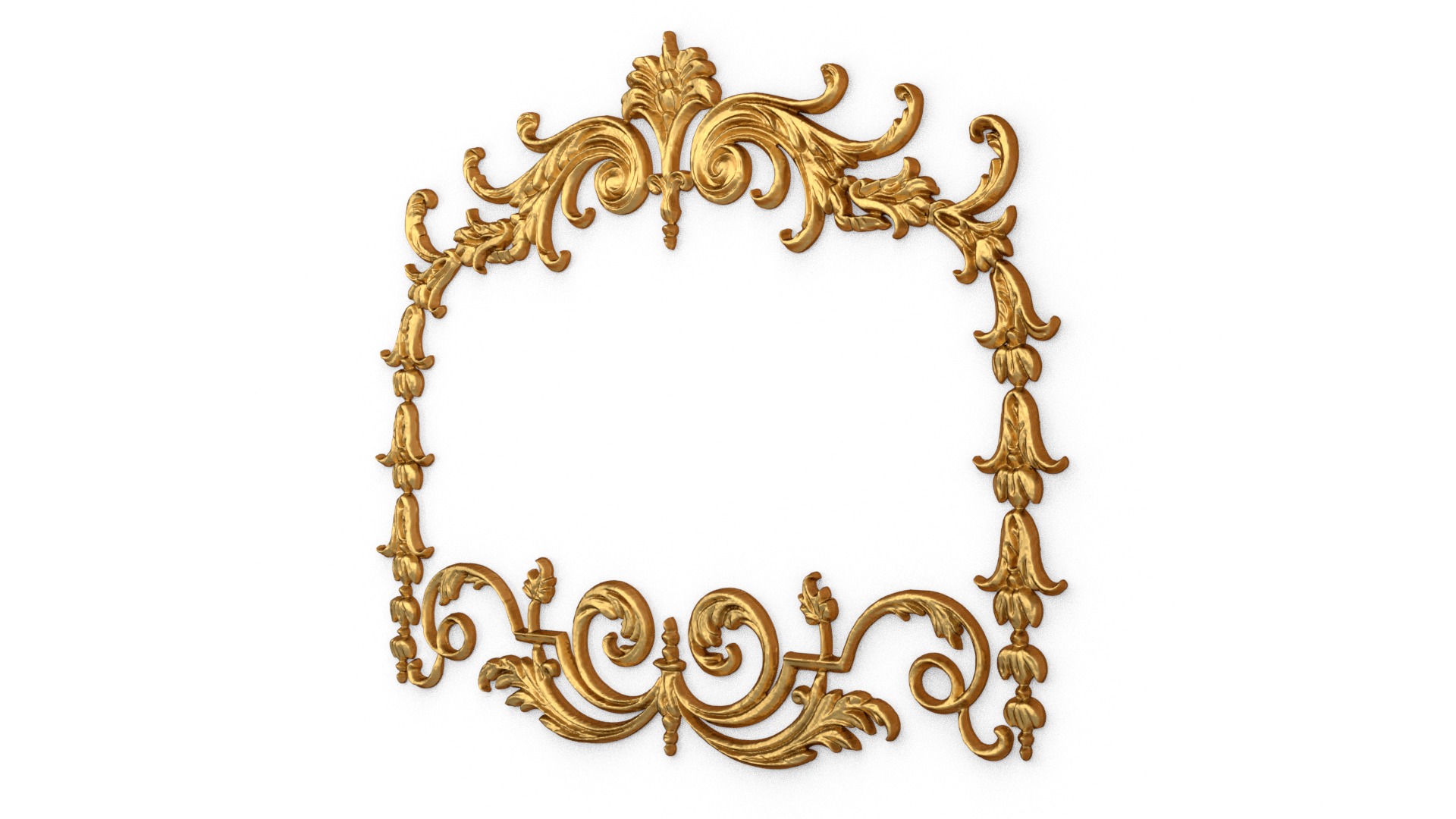 Plaster decorative frame ornament 26 3D model_1