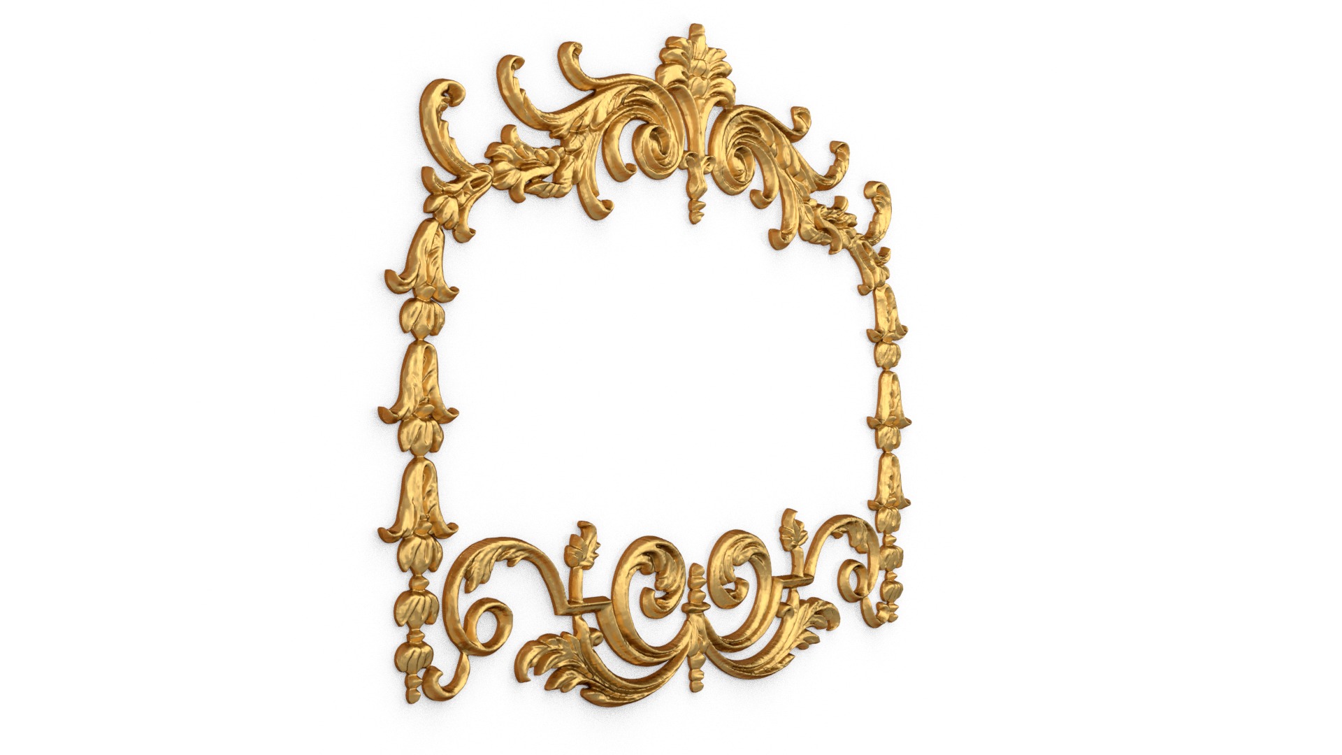 Plaster decorative frame ornament 26 3D model_2