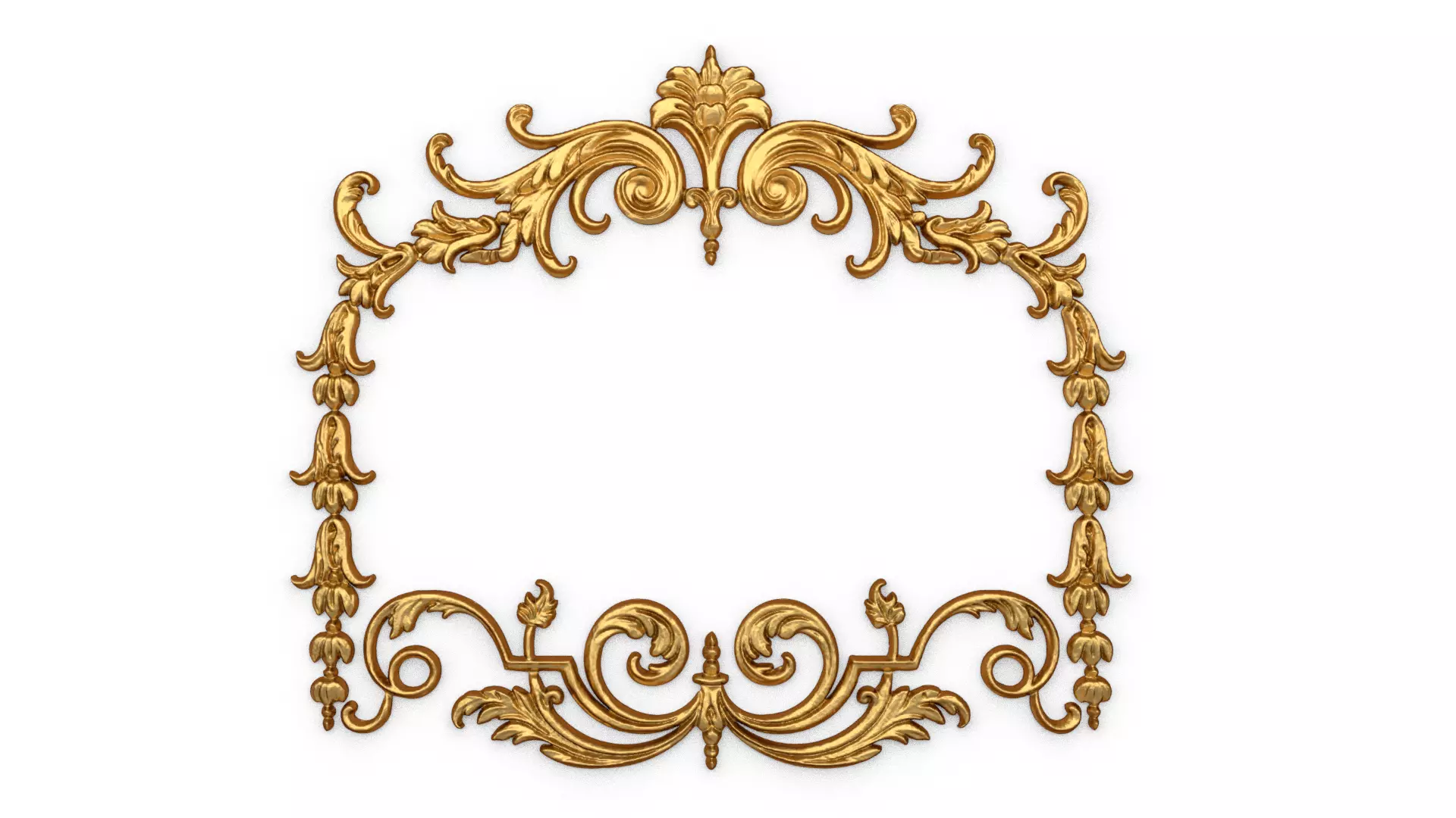 Plaster decorative frame ornament 26 3D model_0