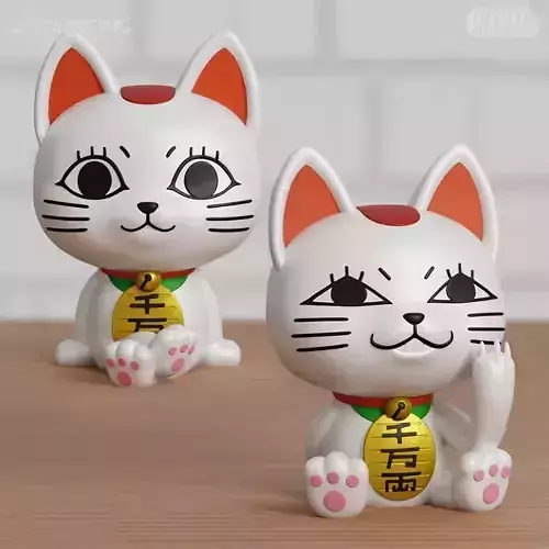 Turbo Granny Dandadan Lucky Cat 2 models Manekineko 3D print model