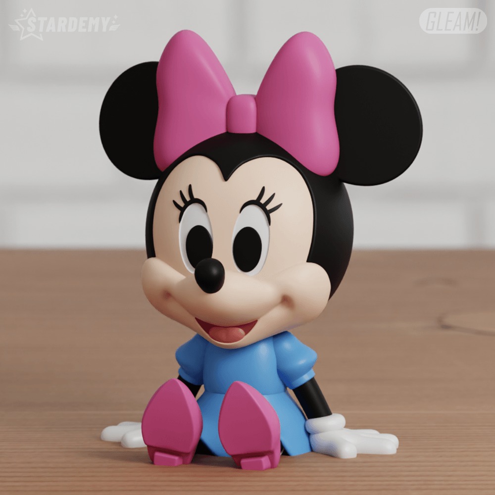 Minnie Chibi 4 models Cute Mouse Disney Fanart 3D print model_7
