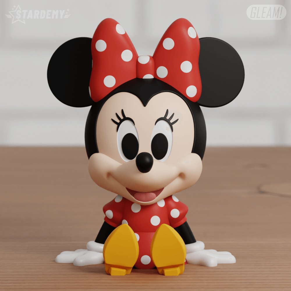 Minnie Chibi 4 models Cute Mouse Disney Fanart 3D print model_9