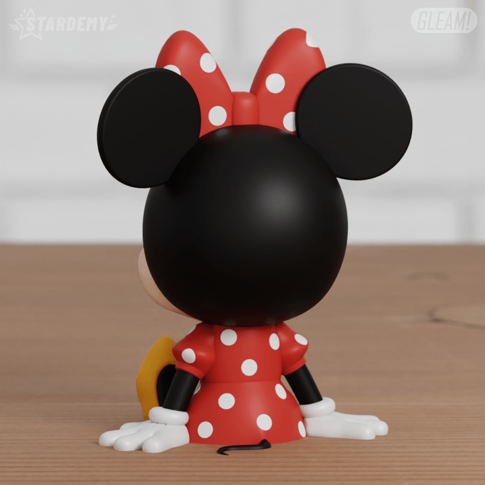 Minnie Chibi 4 models Cute Mouse Disney Fanart 3D print model_4