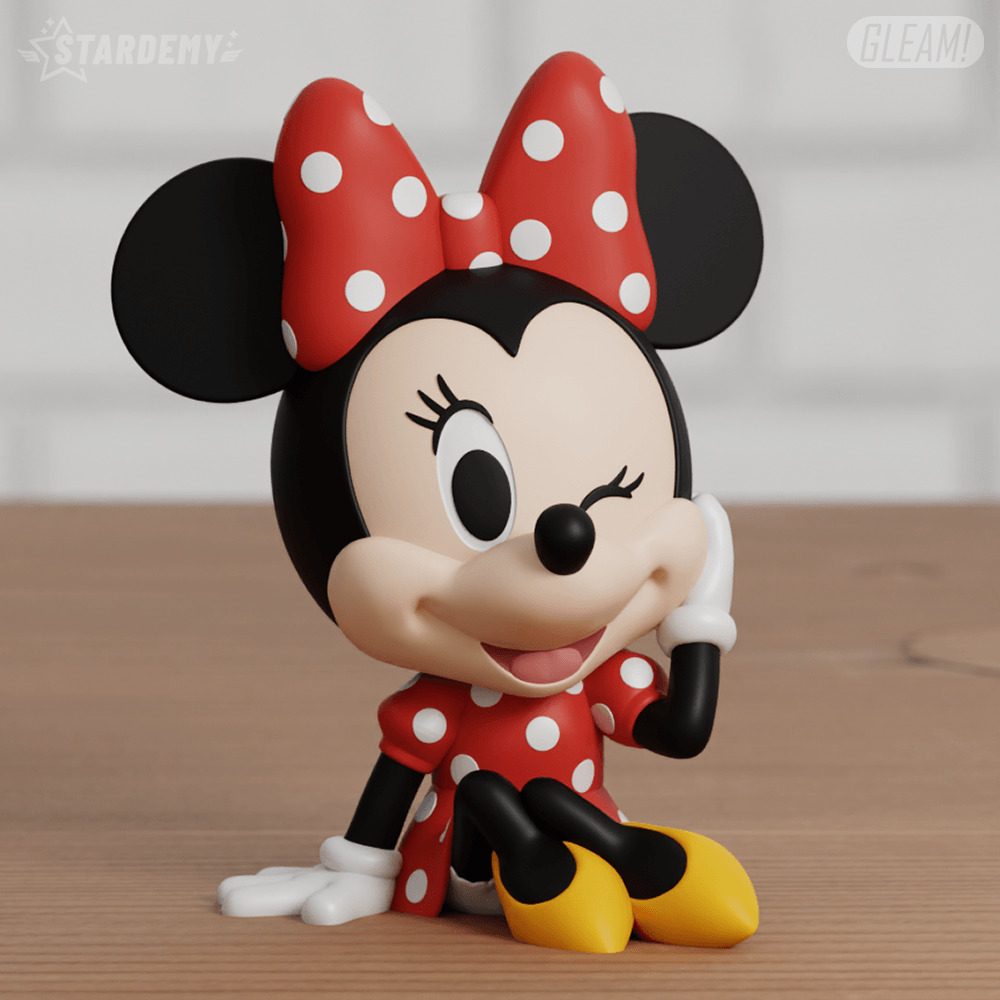 Minnie Chibi 4 models Cute Mouse Disney Fanart 3D print model_10
