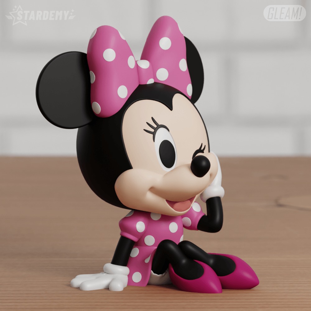 Minnie Chibi 4 models Cute Mouse Disney Fanart 3D print model_6