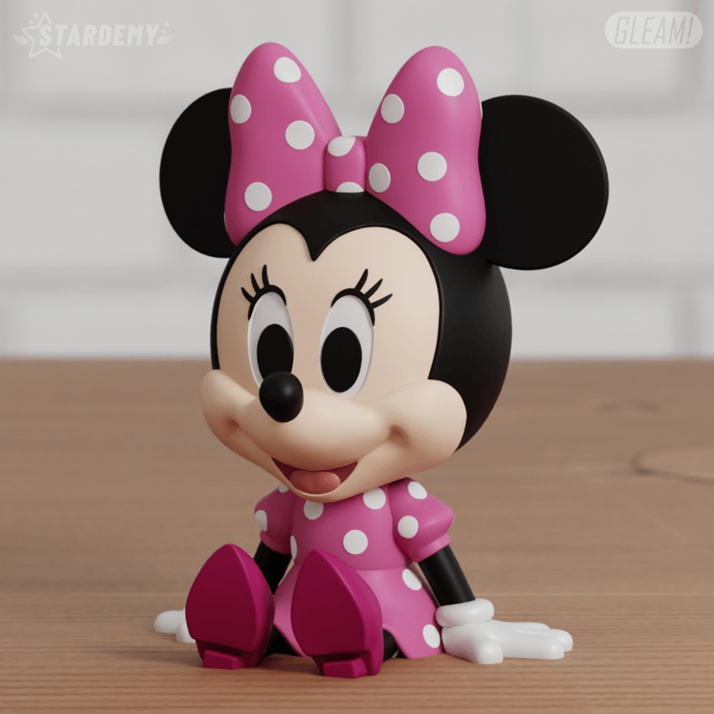 Minnie Chibi 4 models Cute Mouse Disney Fanart 3D print model_3