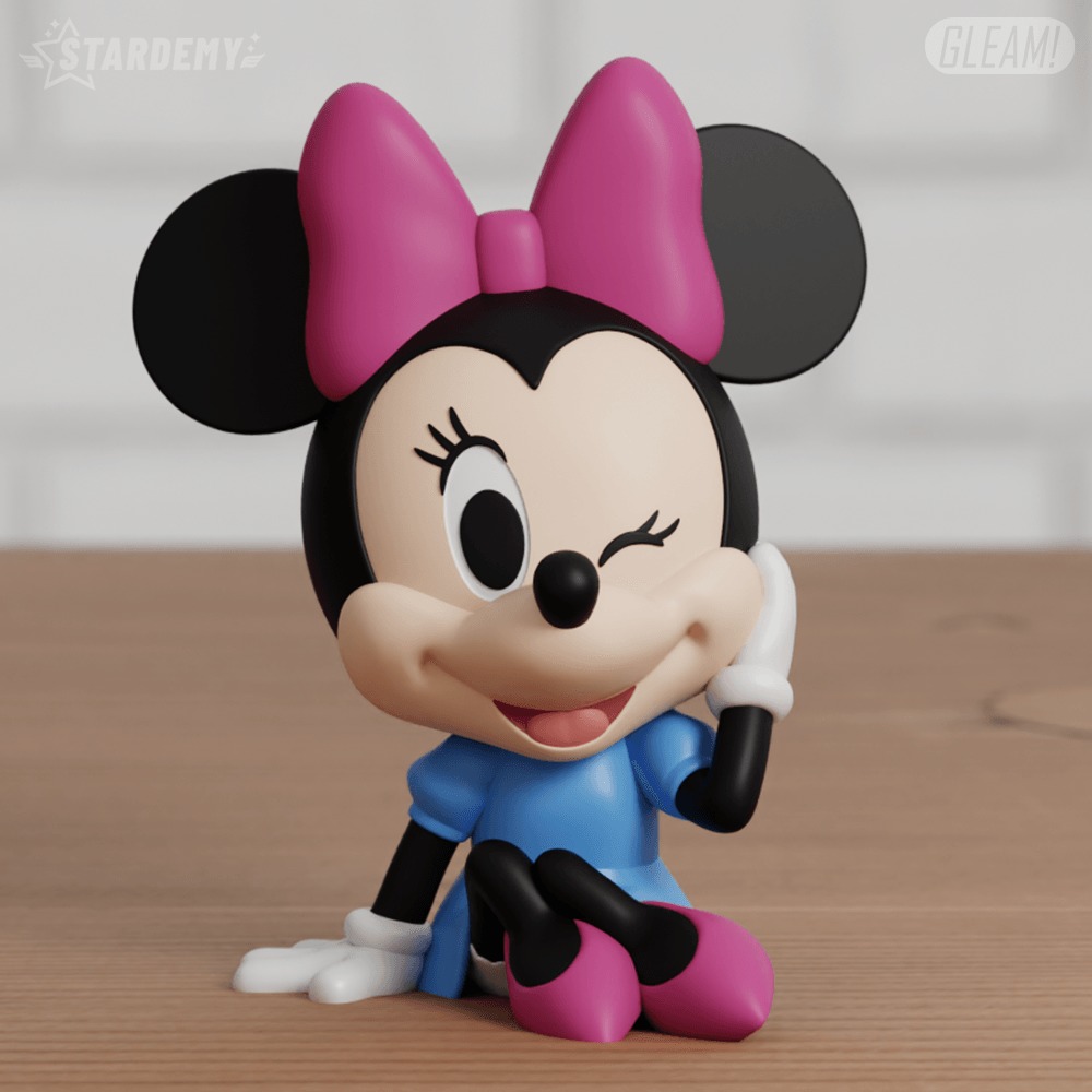 Minnie Chibi 4 models Cute Mouse Disney Fanart 3D print model_5